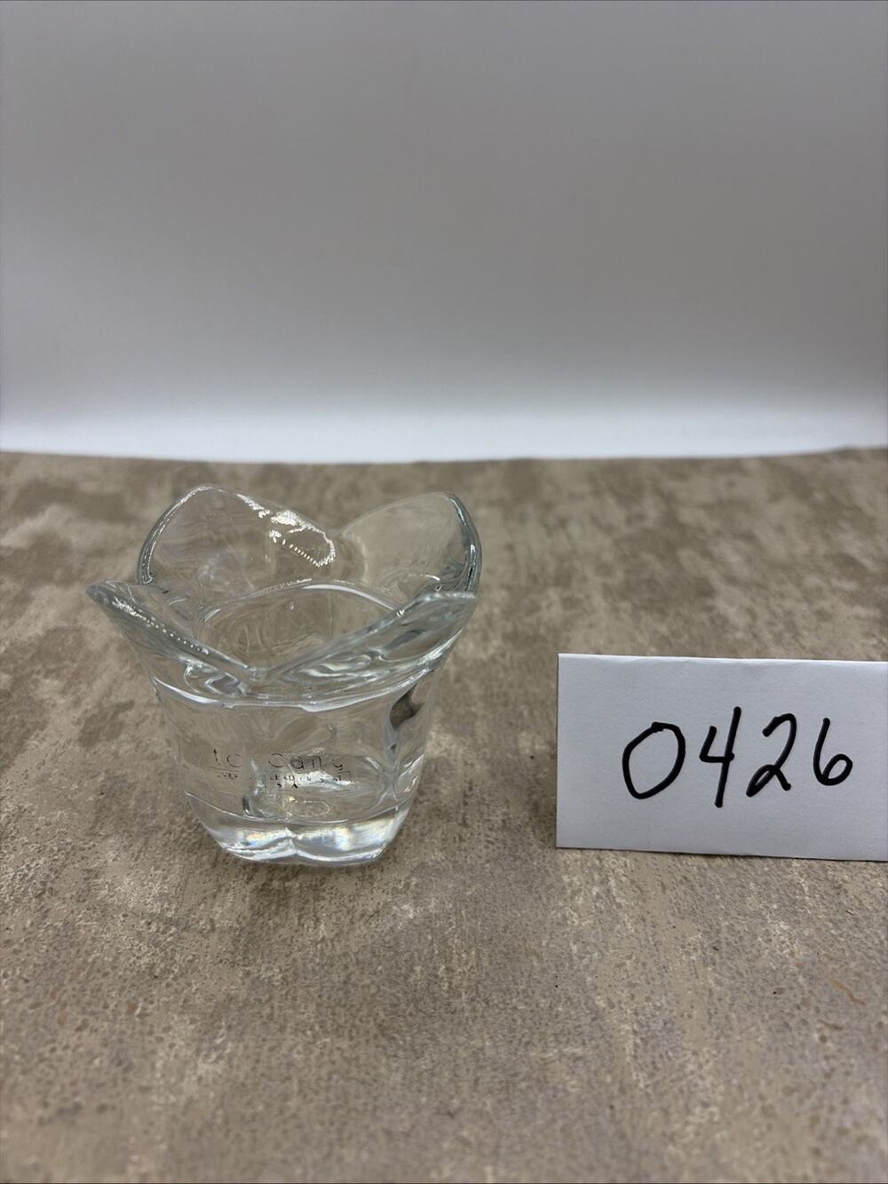 Tuscany 24% Lead Crystal Votive Candle Holder – Freeform Ruffle Rim – Clear